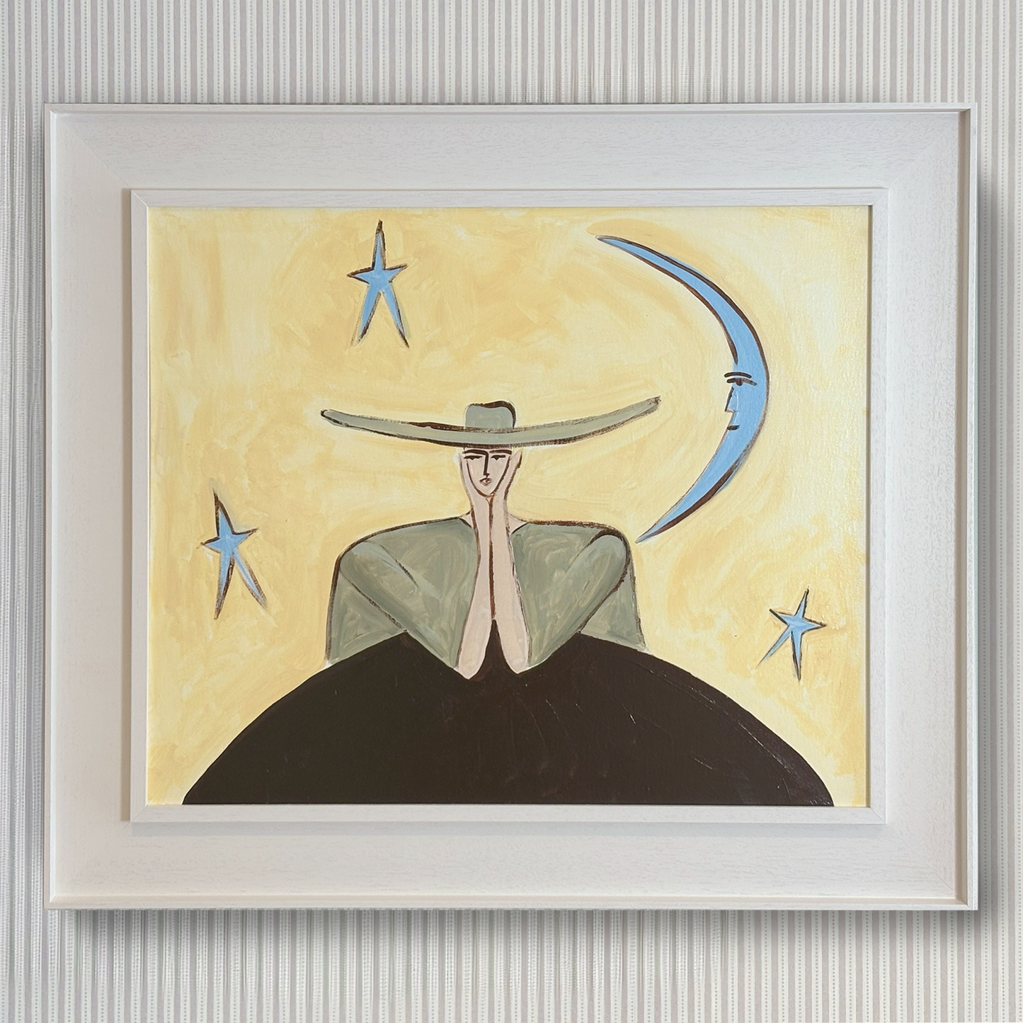 Contemplation Under the Crescent Moon - Beeches Art Collective