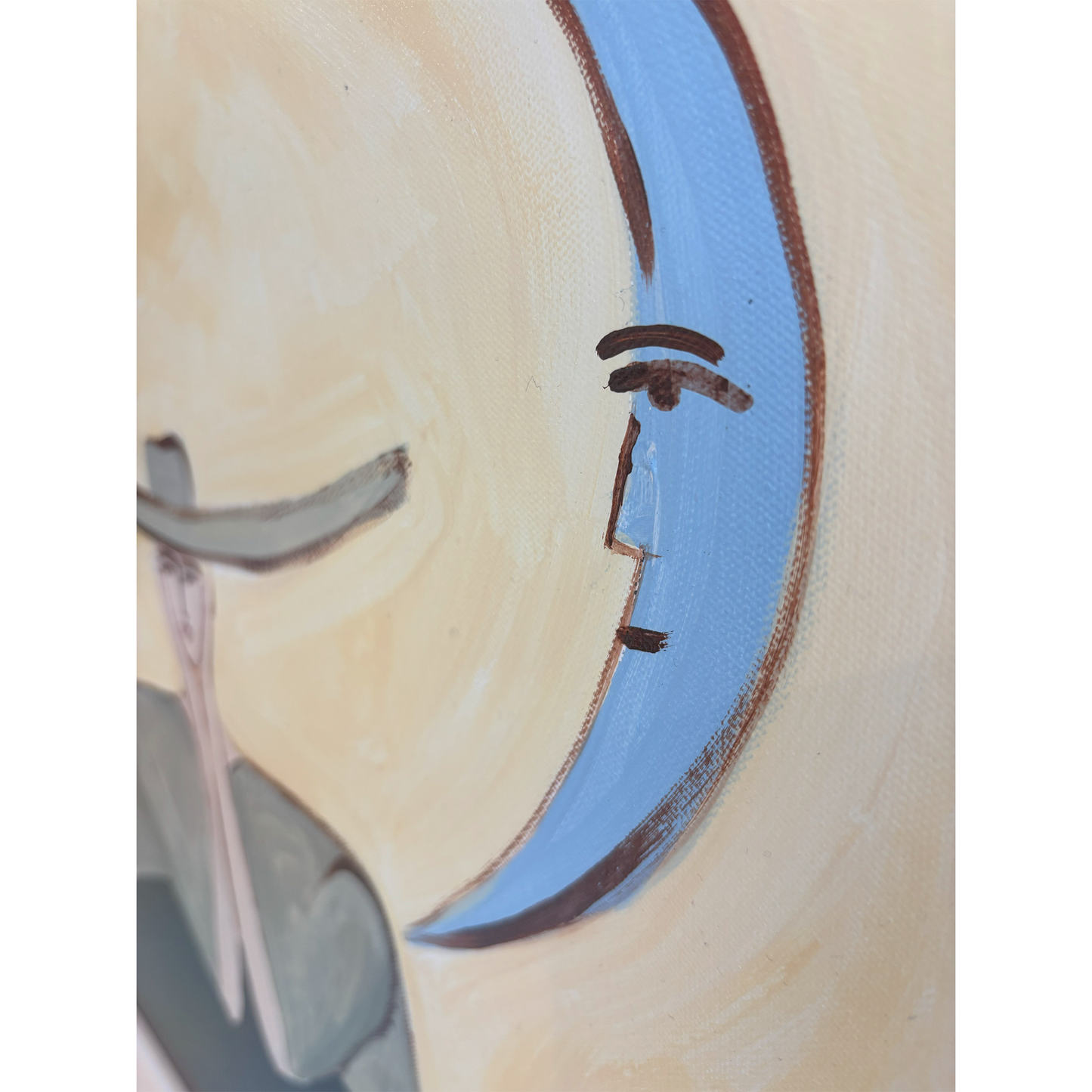 Contemplation Under the Crescent Moon - Beeches Art Collective