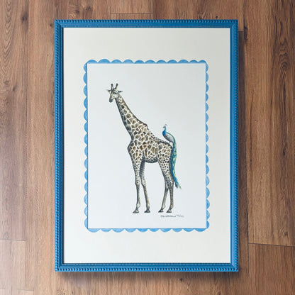 Giraffe & Peacock