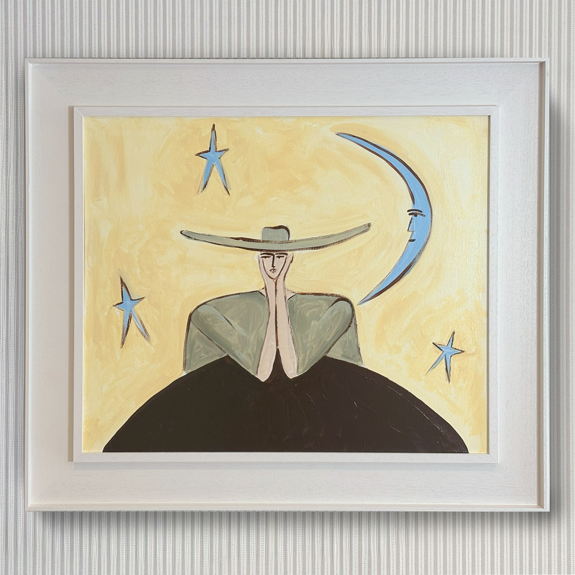 Contemplation Under the Crescent Moon - Beeches Art Collective